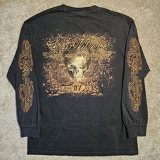 Vintage Y2k Street Vibrations Reno NV Skull T-shirt Mens L Metal Motorcycle Punk