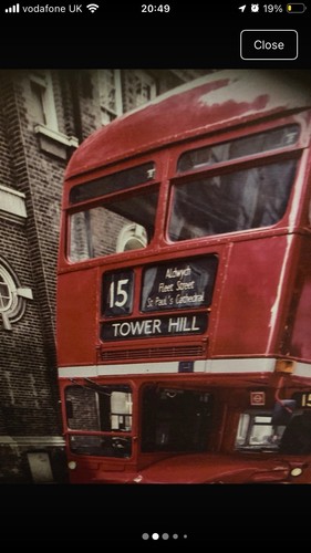 London bus picture - london, canvas