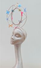 Papilionem- Rose Gold Wire headpiece with Chiffon Butterflies ASCOT WEDDING
