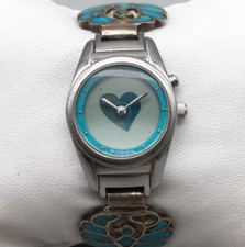 Fossil Big Tic Watch Women ES-1130 24mm Signed Native American Band New Battery