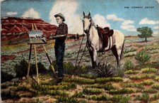 Postcard The Cowboy Artist