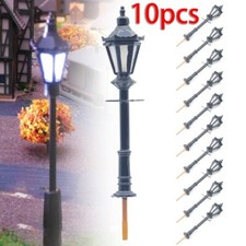 10* HO OO Gauge Model Train Lamps Antique Street Lights Lamp Posts Model/ Lamp