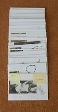 Liverpool signed player 6 x 4 inch white index cards. Original signatures.