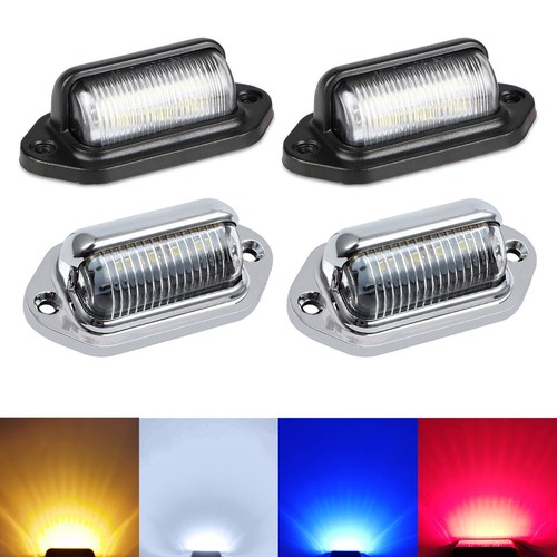 Chrome black led license - chrome,