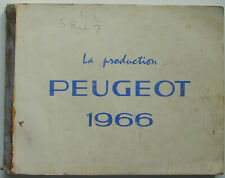 Peugeot 1966 Production Record 403 204 404 J7 J70 French German & English