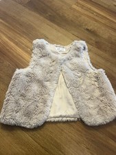 Girls H&M Fake Fur Cream