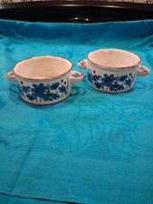 Midwinter Stonehenge Spring - Set of 2 Twin- Handled Soup Bowls Excellent Cond.