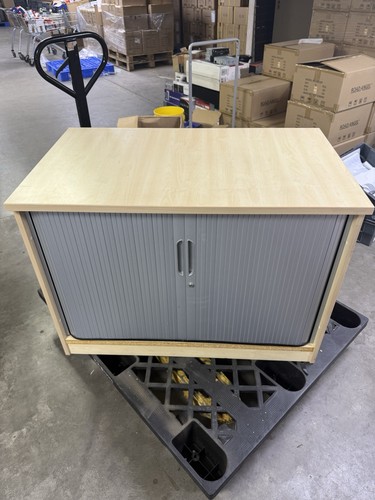 Office tambour cabinet maple - office,