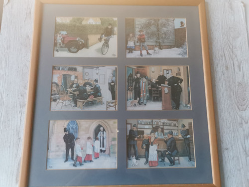 Framed police officer cards - framed,