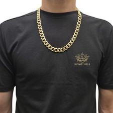 Mens 9ct Gold XP 12mm Curb