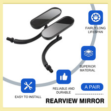 Motorcycle Side Oval Mirrors