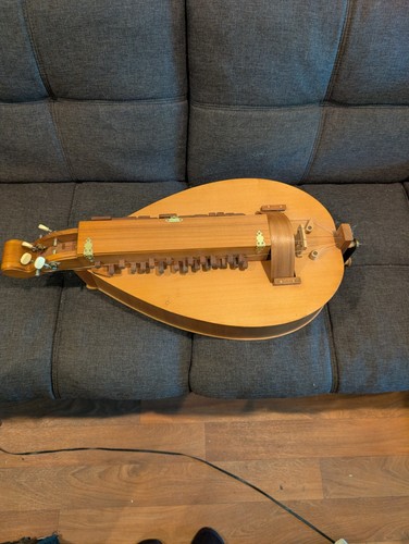 Handcrafted wooden hurdy gurdy - handcrafted,