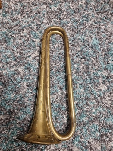 Brass military bugle made - brass, by