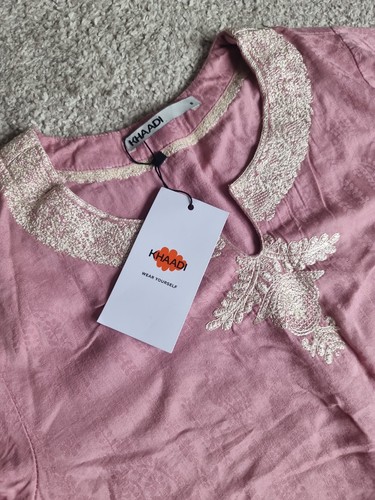 Khaadi pink cotton kameez bnwt - khaadi,