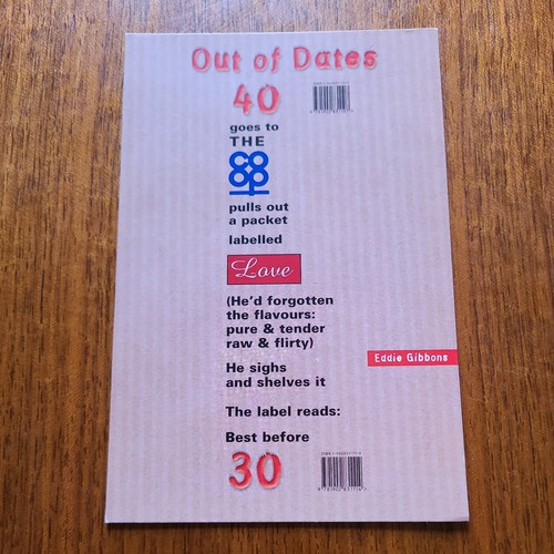 Poetry postcard out - out, of