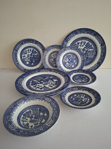 Woods ware willow blue white - willow, &