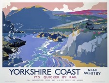 TX413 Vintage British Yorkshire Coast Whitby LNER Railway Travel Poster A2/A3/A4