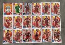 MATCH ATTAX UEFA CHAMPIONS LEAGUE 2017/18 FULL TEAM SET ALL 18 LIVERPOOL CARDS