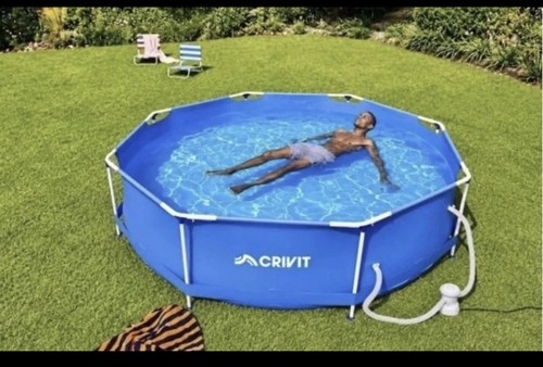 Crivit metal frame pool - metal, 300