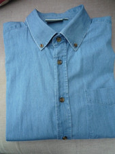 MENS SHIIRT HOGGS OF FIFE DENIM STYLE  PURE COTTON   SIZE XL
