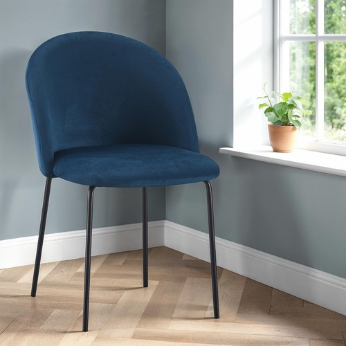 Boston blue velvet - blue, dining