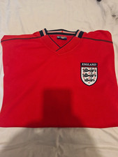 England 1998 Retro Away Football Shirt Red Umbro Jersey Men’s Size XXL
