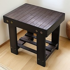 Step stool bamboo wooden - bamboo, multi