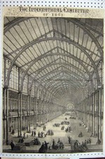Old Antique Print 1862