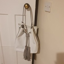 White Clarks leather bucket bag - medium/large