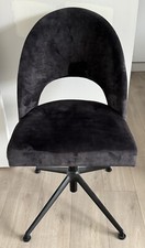 John Lewis & Partners Moritz Velvet Office Chair Silver/Black
