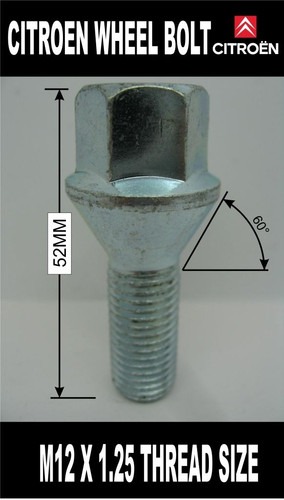 Wheel bolts nuts citroen m12 - m12, x