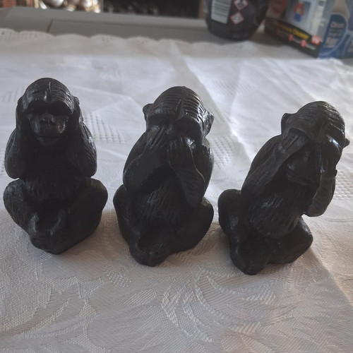 Set wooden monkey - set,