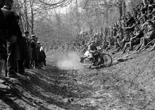 Crowds line the track during - the,
