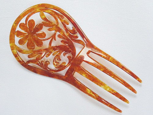 Vintage hair comb celluloid - vintage,