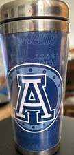 Toronto Argos CFL Football Travel Coffee Mug Argonauts Double Blue NEW