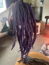 SE Dreadlock Extensions 19 Inches 20 Purple 25 Black/grey 100% pure wool