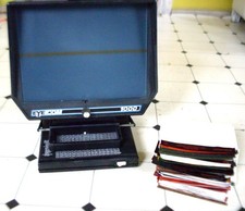 Vintage Rare EYECOM 1000 Microfiche Reader w/ 4 lbs Microfiche Cards – For Parts
