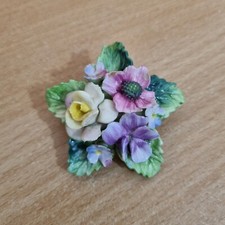 Vintage Porcelain Flowers Brooch / Pin ‘Made in England’