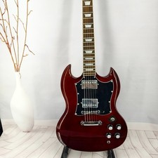 SG brown electric guitar with 2H pickups, chrome hardware maple neck