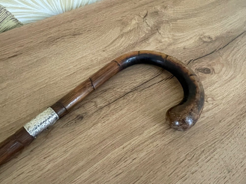 Antique bamboo walking stick