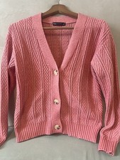 Marks & Spencer Pink Knitted Women Button Cardigan Size XS