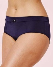 Size 10 (S) | Gossard Navy Retro Button Bikini Swim Brief/Bottom | Navy | HN057