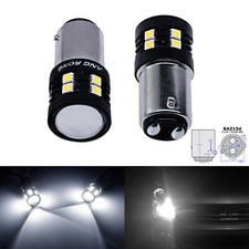 2x BAZ15d 566 P21/4W 5W LED Rear Reverse Daytime Lights White For Audi A4 B6 B7