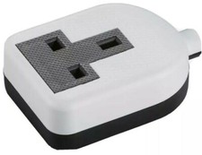 13 Amp 1 Gang Rubber Socket 13A Heavy Duty Mains Electrical Extension lead