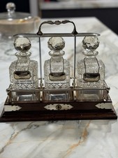 Antique Victorian Oak Tantalus