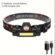 1,2x Super Bright Waterproof Head Torch Headlight LED USB Rechargeable Headlamp