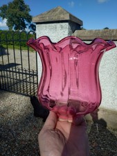 Antique Cranberry Optic Swirl