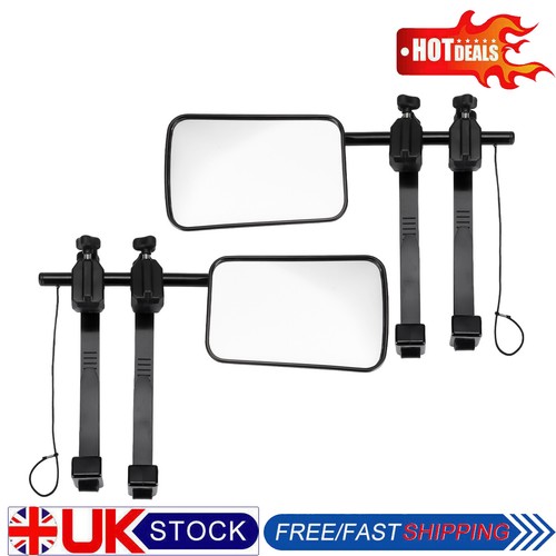 Flat caravan towing mirrors - 2x,