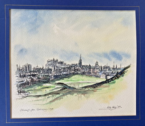 Signed bobby hogg watercolour - bobby,
