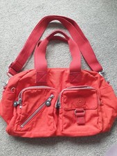 Ladies Kipling Defea Shoulder Hand bag Red Dual Strap Excellent Condition